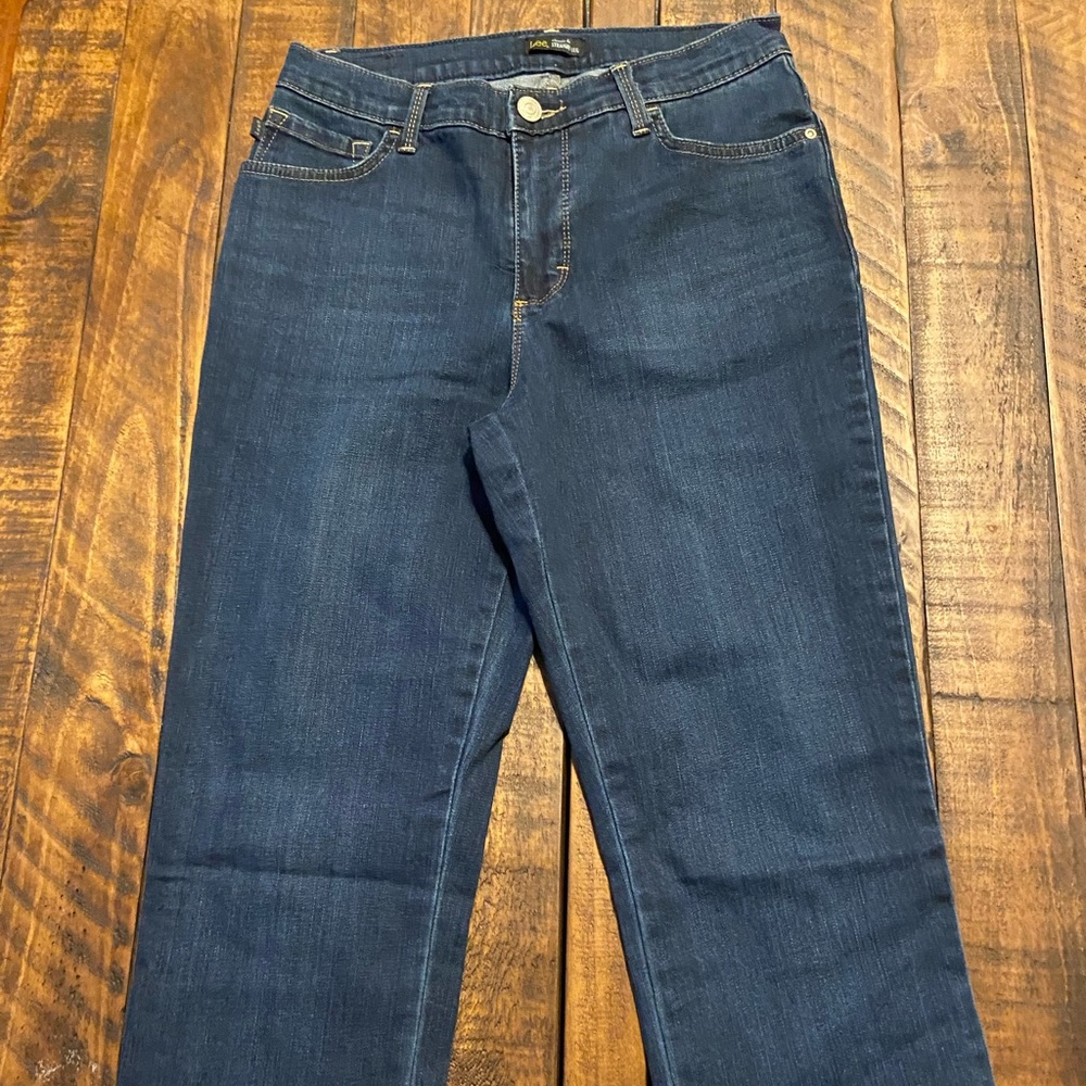 straight blue jeans